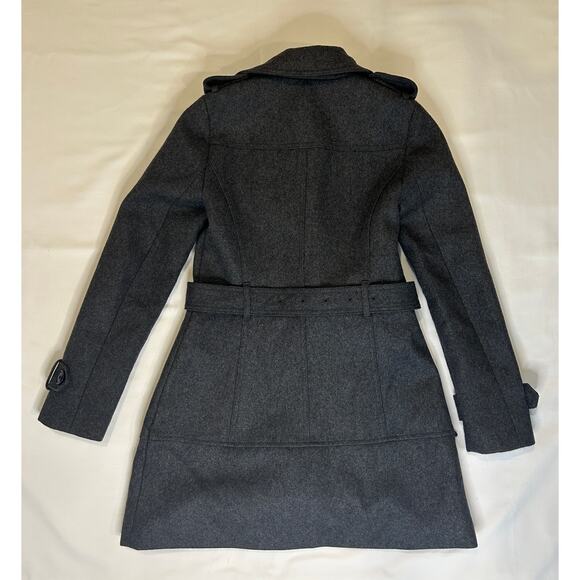 Banana Republic women's Grey Belted Wool Winter Coat Size 0 Size XS - Picture 3 of 8